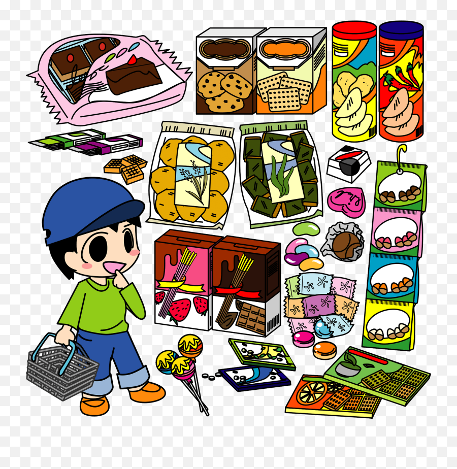 Child Is Shopping For Sweets Clipart Free Download - Food Emoji,Cotton Candy Emoji