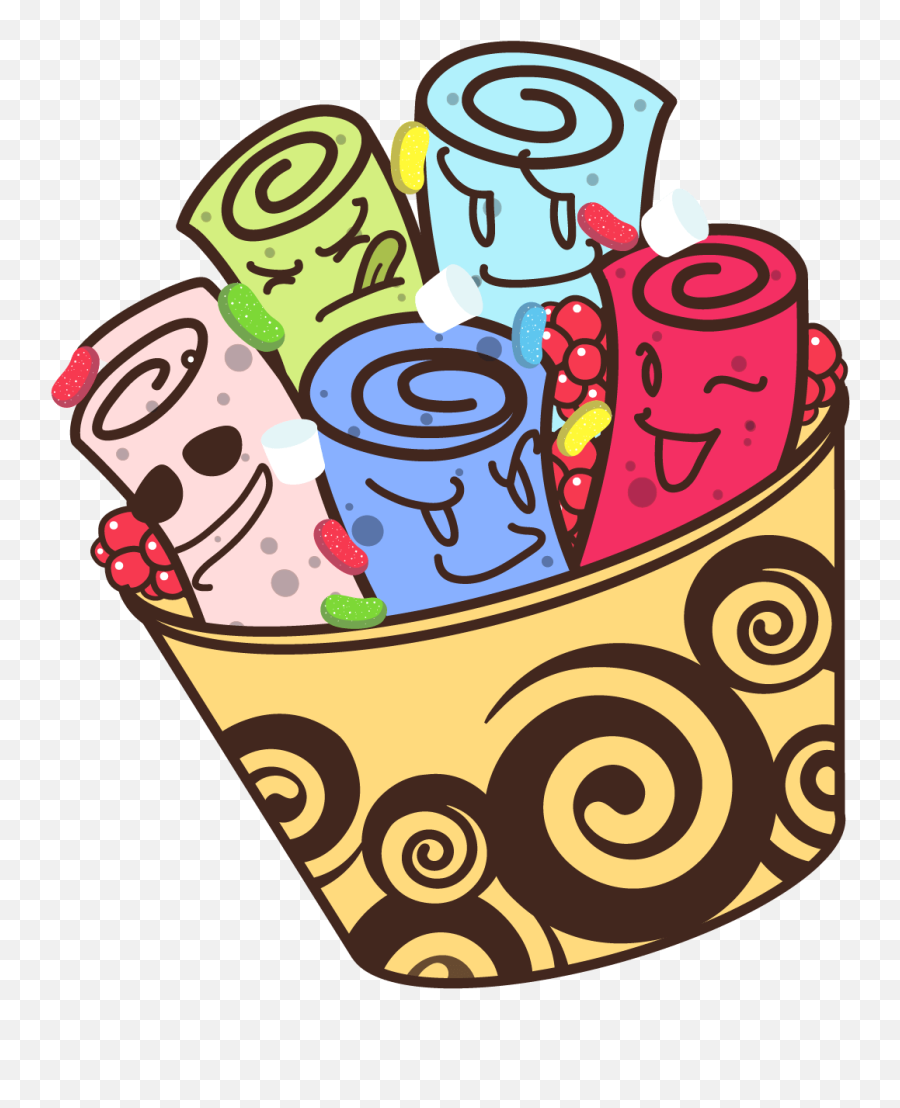 Logo Clipart Ice Cream - Rolled Ice Cream Vector Emoji,Ice Cream Sun Emoji