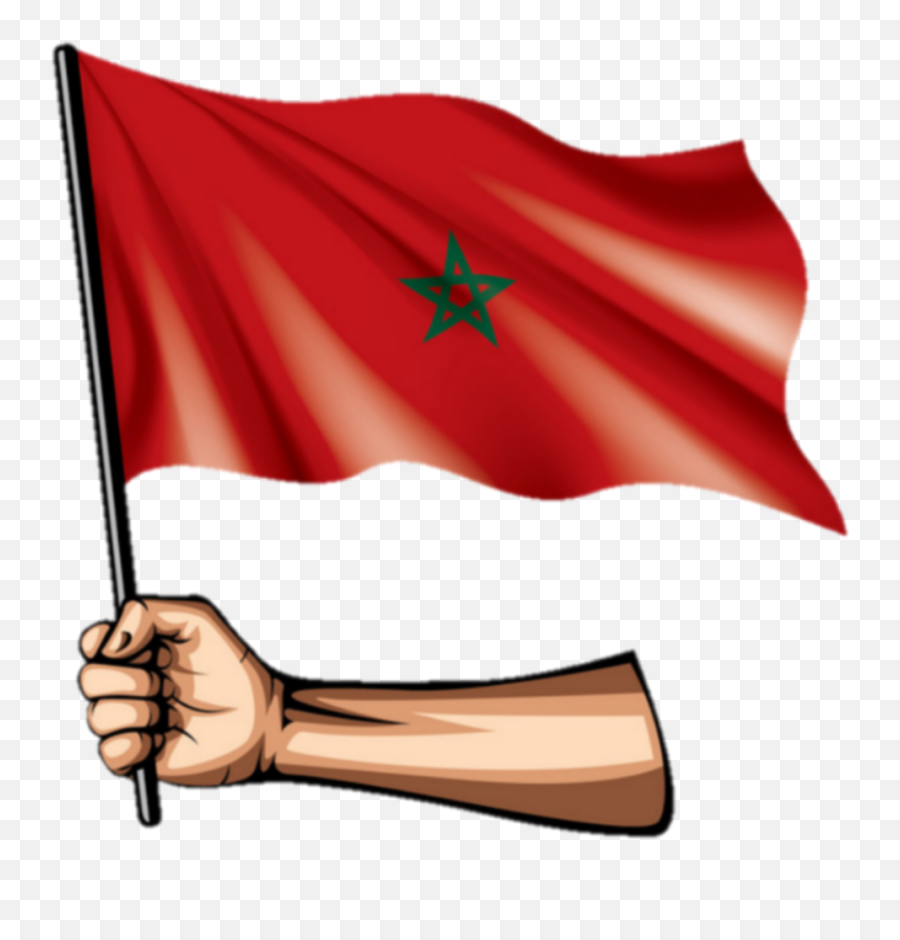 Morocco Maroc Sticker By Hosni Ben - Hand Holding Flag Uae EmojiMorocco  Flag Emoji - free transparent emoji - emojipngcom