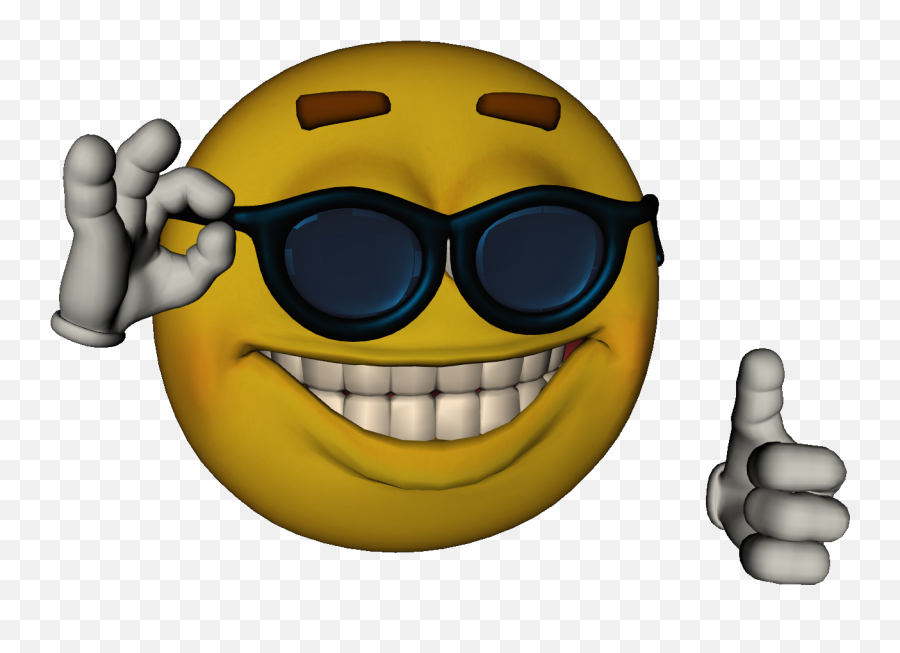 Teenagers - Sunglasses Thumbs Up Meme Emoji,Sarcastic Emoji