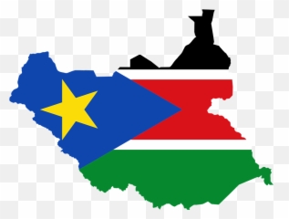 South Sudan Flag Map - Clipart Emoji