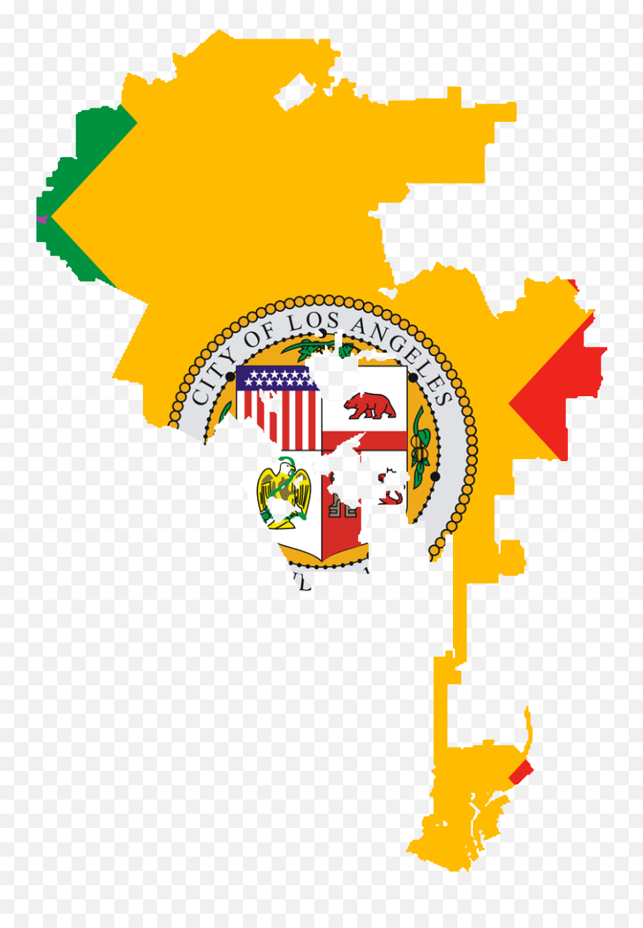 Flag Map Of Los Angeles California - Los Angeles Flag Map Emoji,Los Angeles Emoji