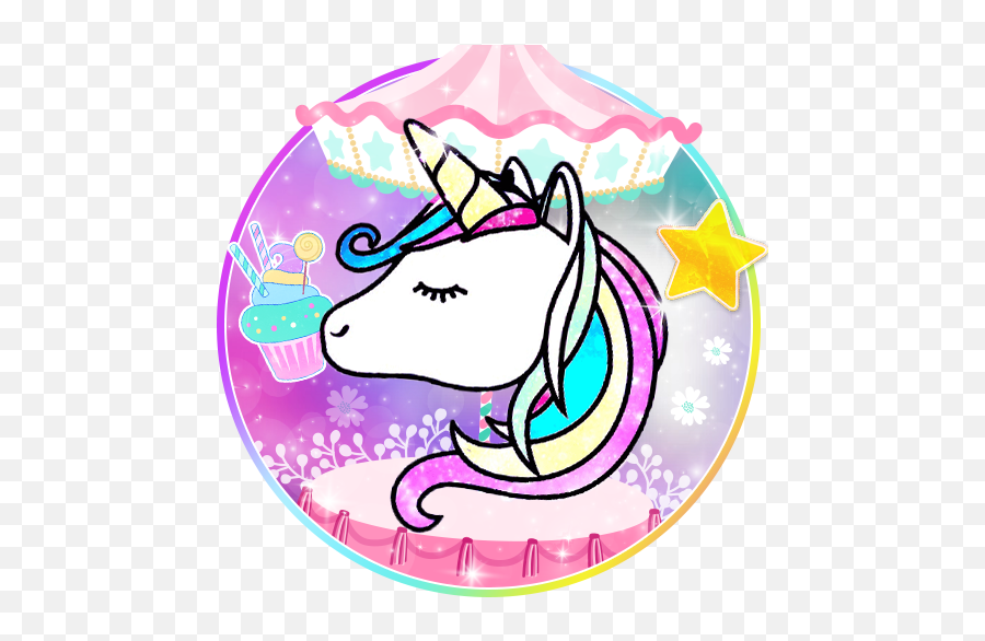 Lock Screen Wallpaper - Magical Unicorn Logo Transparent Emoji,Unicorn Wallpaper Emoji