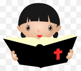 Girl Studying The Bible Vector Clipart - Reading Bible Clipart Emoji,Milk Carton Emoji