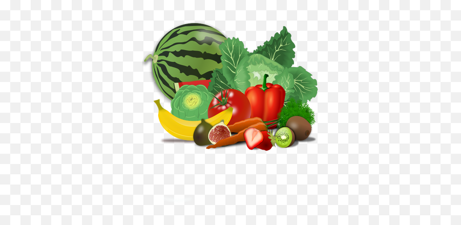 Fruit And Vegetables Vector Image - Fruit And Vegetables Clip Art Emoji,I Don't Know Emoticon