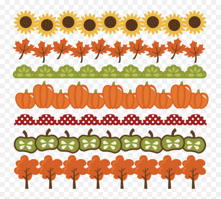 Fall Borders Svg Cut Files Autumn Svg - Fall Border Clipart Emoji,Emoji Svgs