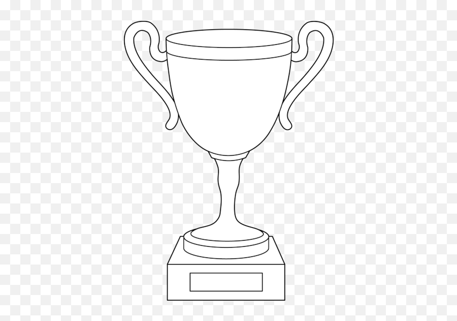 First Place Trophy Emoji Clipart Kid - Outline Trophy Clipart Black And White,Trophy Emoji