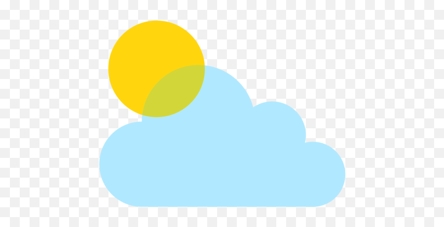 Sun Behind Small Cloud Emoji - Circle,Cloud Emoji Png
