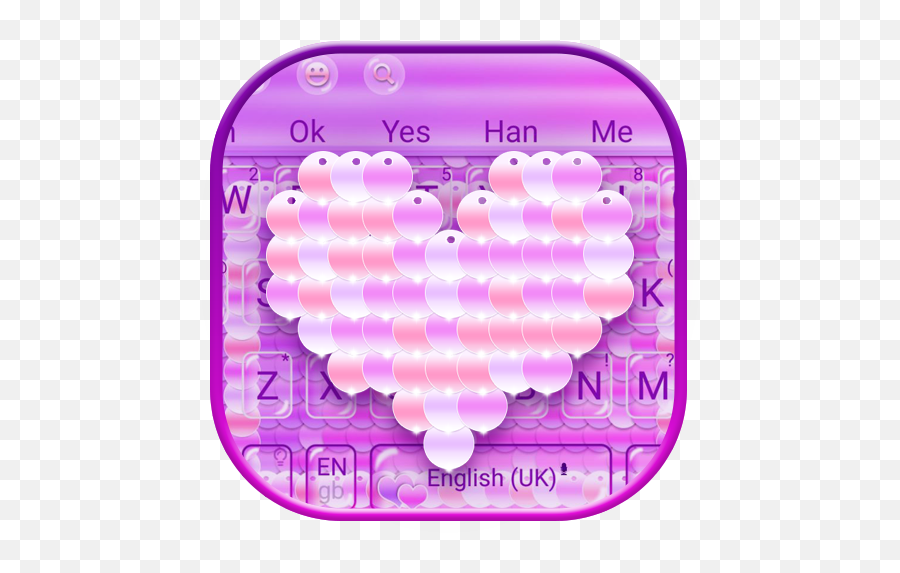Download Sequin Flip Glitter Hearts Keyboard Theme For - Clip Art Emoji,Glowing Heart Emoji