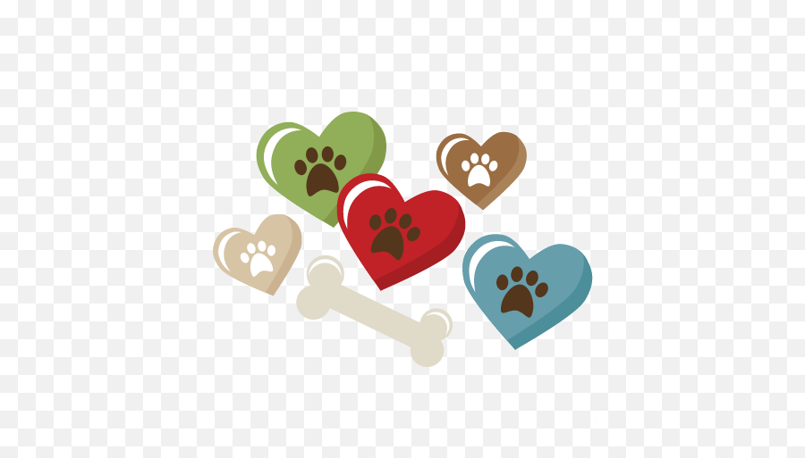 Pin - Dog Bone Heart Png Emoji,Single Paw Print Emoji