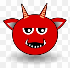 Devil Smiley Red Horns Ears - Devil Head Emoji,Ghost Emoji