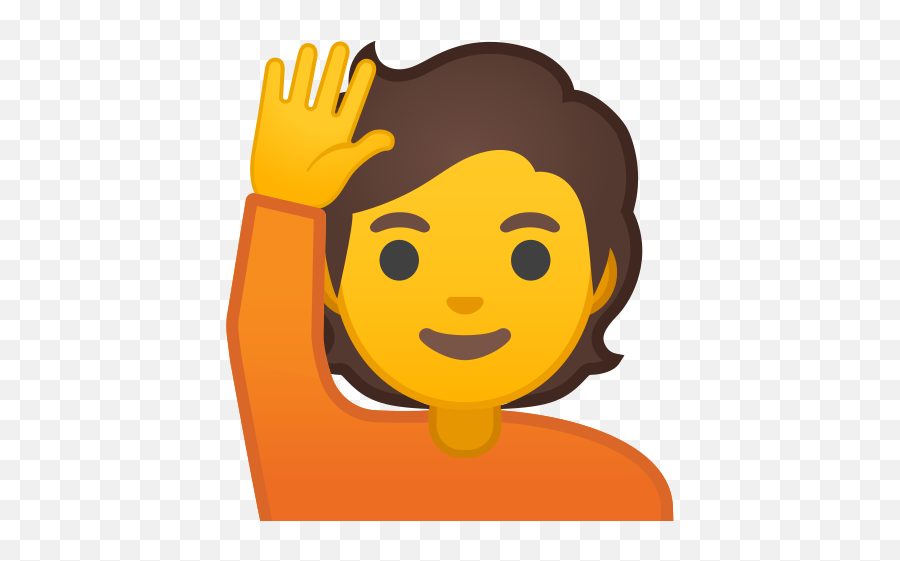 Person Raising Hand Emoji - Emoji Mao Levantada,Man Raising Hand Emoji