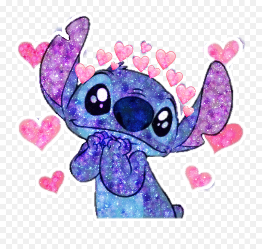 Stitch Heartcrown Love Cute Kawaii - Stitch Love Hearts Emoji,Giant Heart Emoji
