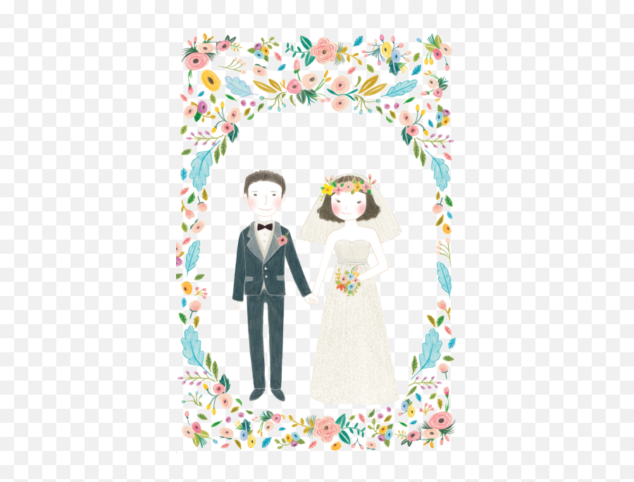 Couple Png And Vectors For Free - Wedding Couple Watercolor Png Emoji,Marriage Emojis