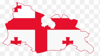 Flag Map Of Georgia Without - Georgia Without Abkhazia And South Ossetia Emoji,Georgia Flag Emoji