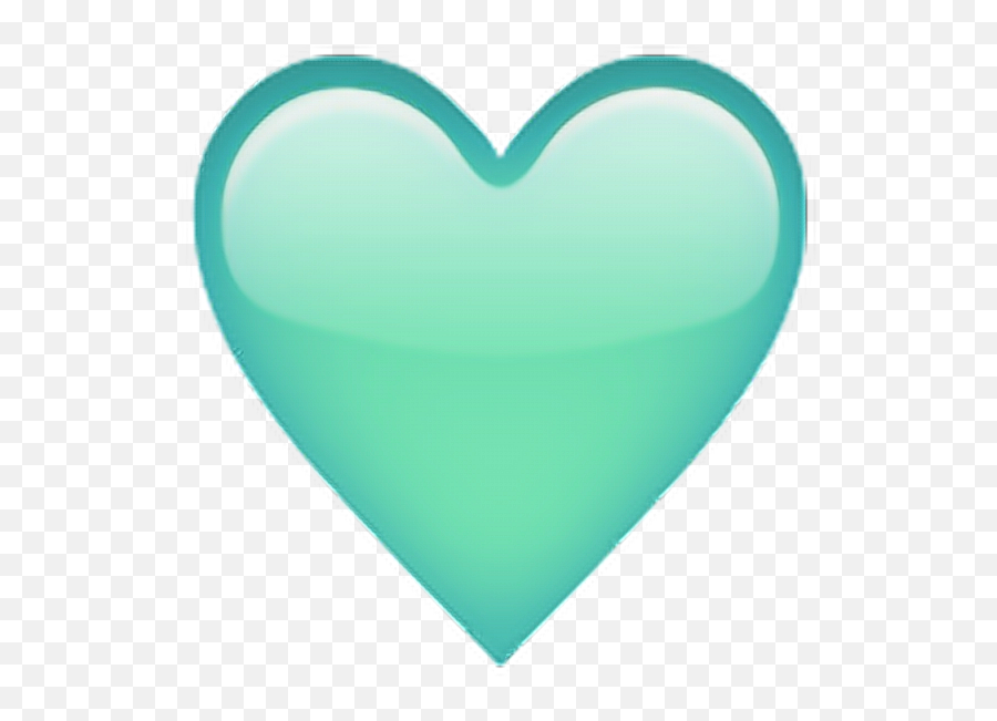 Aqua Heart Heartemoji Freetouse - Heart,Teal Heart Emoji