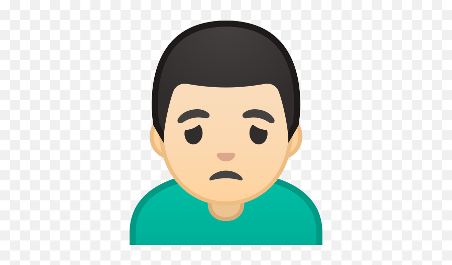Man Frowning Light Skin Tone Free Icon Of Noto Emoji - Un Homme Peau Blanche Cartoon,Frowning Emoji