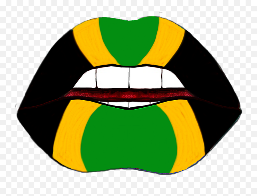 Lips Lips Levres Bouche Mydrawing Flag Jamaican Jamaica - Lips In Jamaica Flag Emoji,Jamaican Flag Emoji