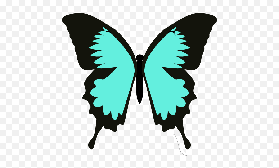 Turquoise And Black Butterfly Stickers And Decals - Ulysses Butterfly Emoji,Butterfly Emoji
