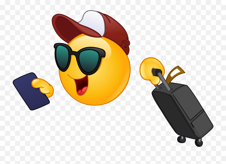 Suitcase Emoji Decal - Traveling Emoji,Suitcase Emoji