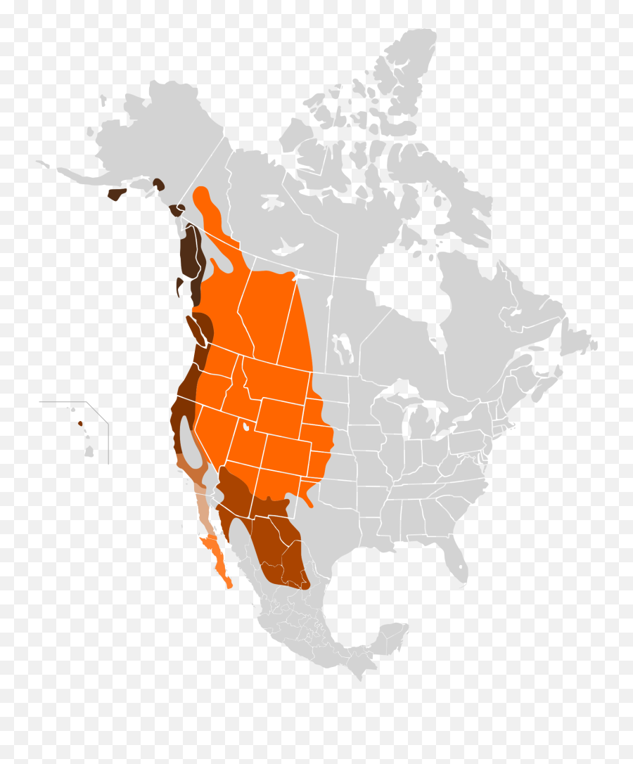 Odocoileus Hemionus Map - Sierra Nevada Mapa América Emoji,Whitetail Deer Emoji