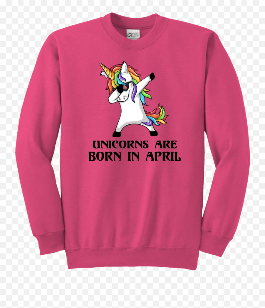 Unicorns Are Born In April T Shirt - Royal Blue Crewneck Sweatshirt Emoji,Unicorn Emoji Hoodie