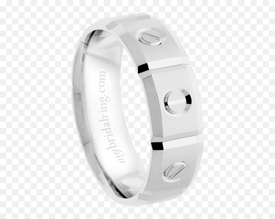 Cartier Inspired Mens Grooved Wedding - Solid Emoji,Wedding Ring Emoji