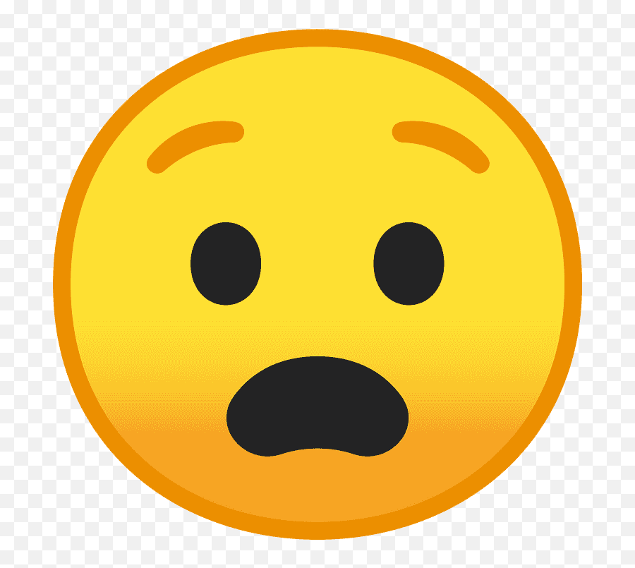 Anguished Face Emoji Clipart - Frowning Face With Open Mouth Google,Anguish Emoji