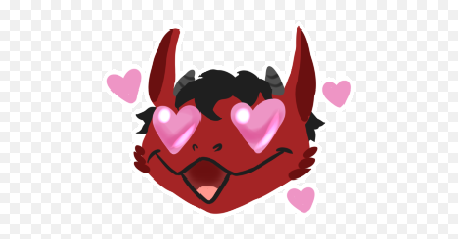 Emoji Sticker - Love By Alexstrasz Fur Affinity Dot Net Girly,Red Dragon Emoji