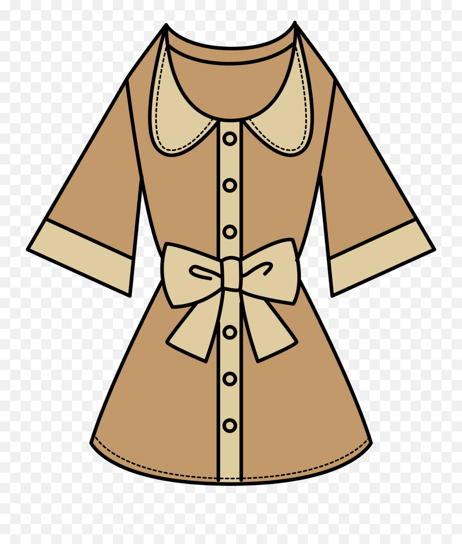 One Piece Brown Dress Clipart Free Download Transparent - Bow Emoji,Emoji Dresses