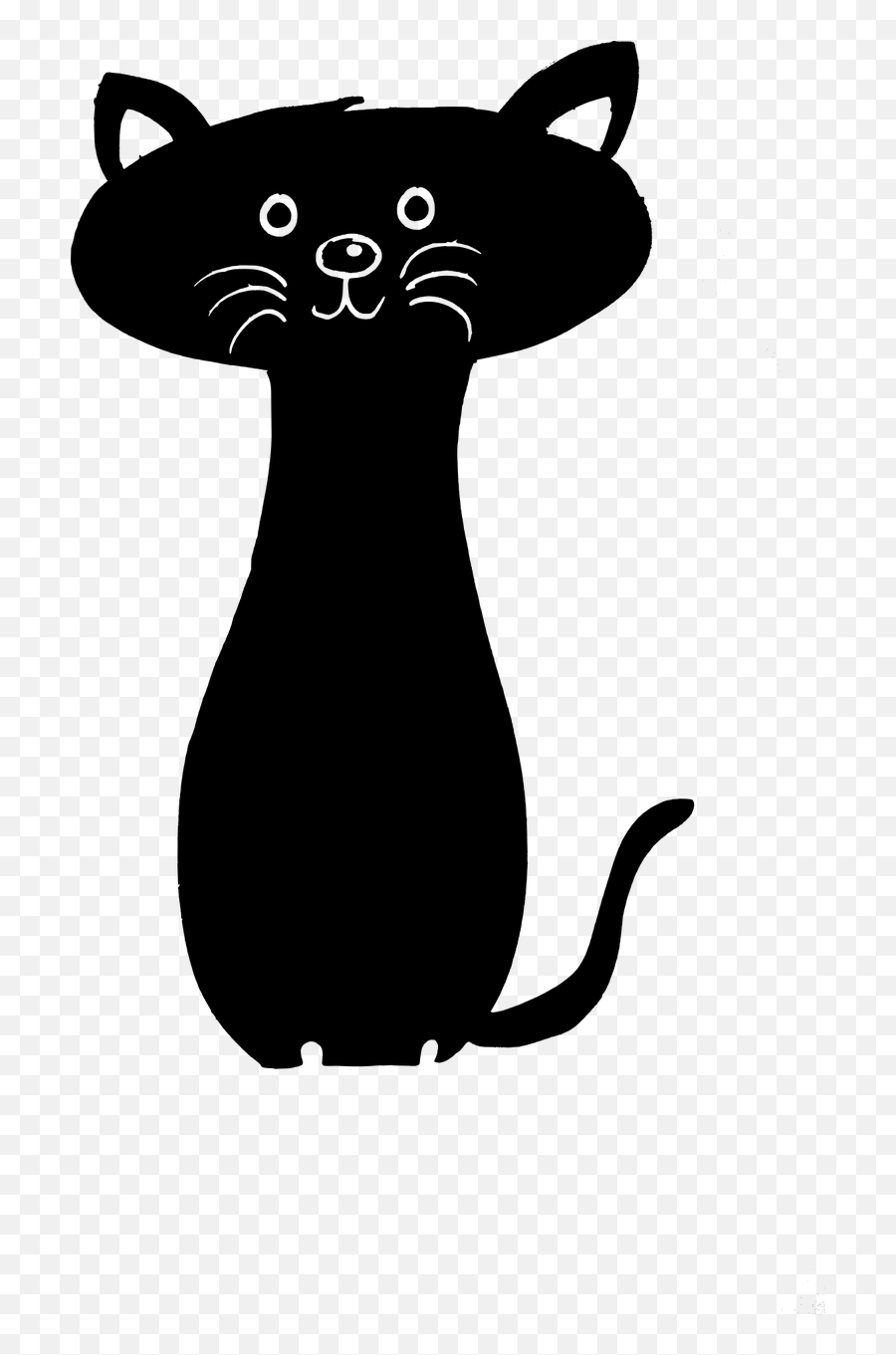 Animal Animals Black Cat Black Cat Vector Cartoon Cat - Kot Clipart Emoji,Lying Down Emoji