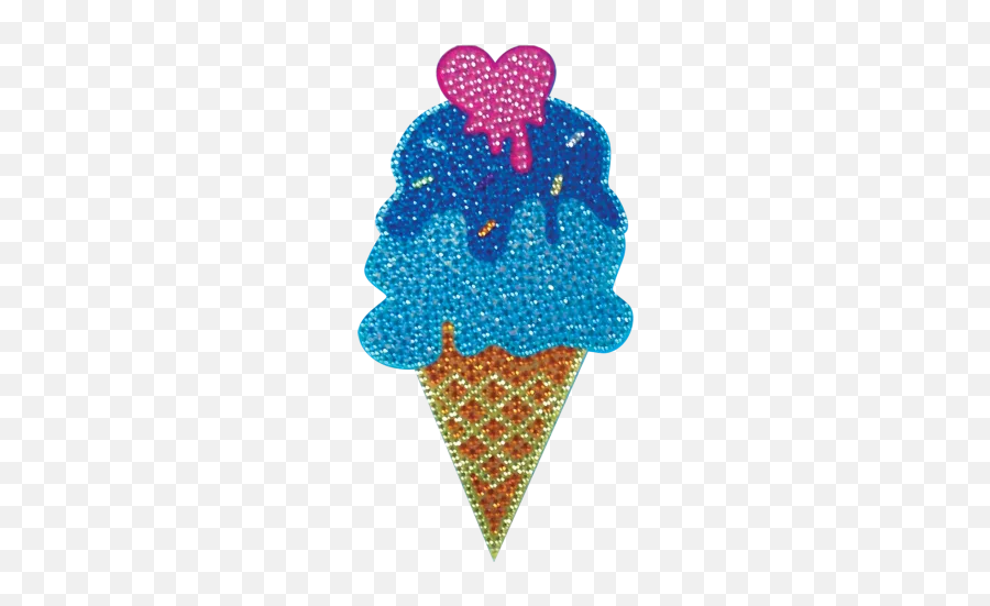 Melting Heart Cone Rhinestone Decals - Soft Serve Ice Creams Emoji,Ice Cream Cone Emoji