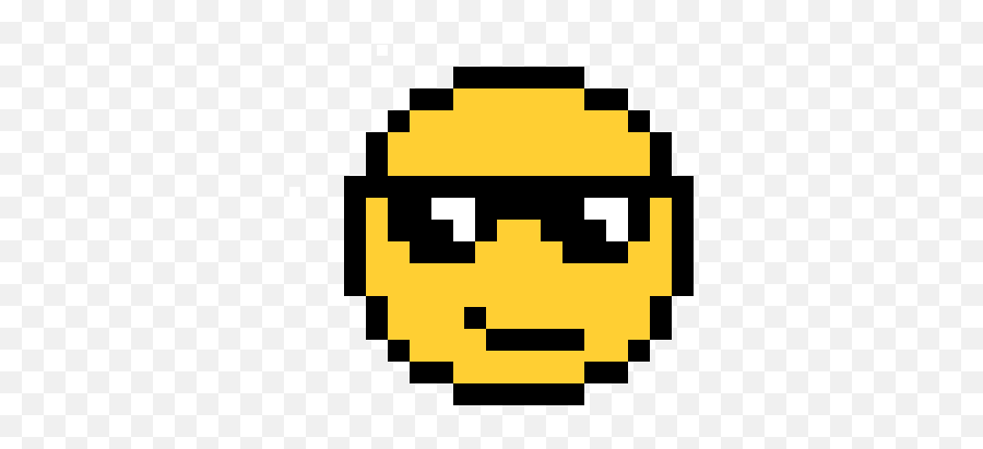 Smiley Face With Sunglasses - Sunglasses Emoji Pixel Art,Sunglasses Emoticon