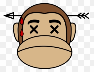 Monkey Emoji Clipart - Dead