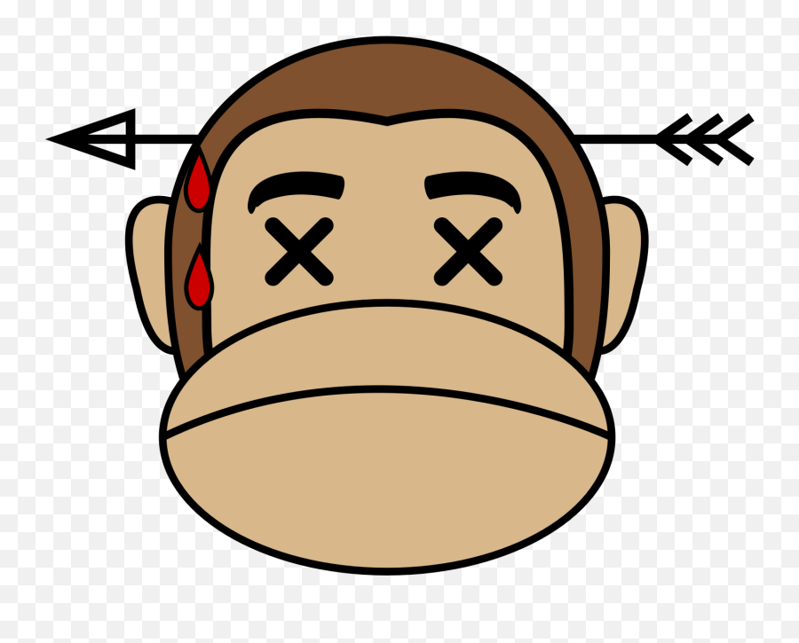 Monkey Emoji Clipart - Dead Monkey Emoji,Monkey Emoji