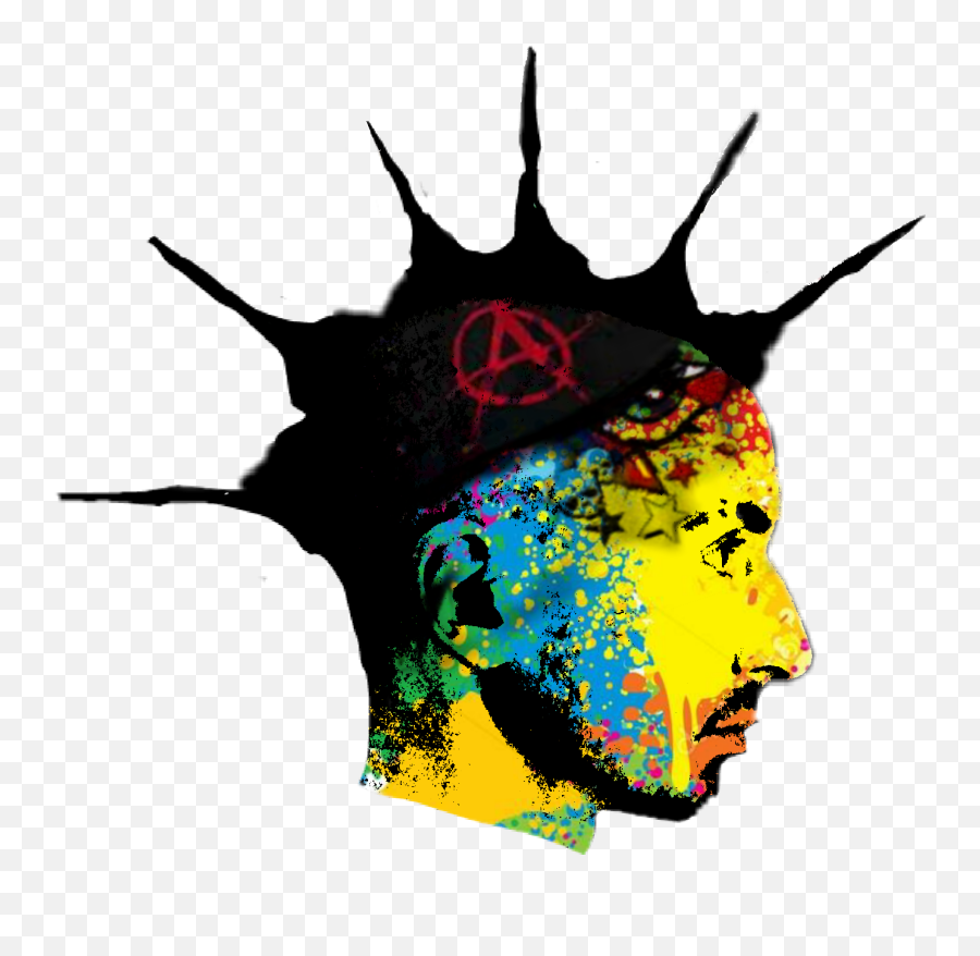 Mohawk Punk Anarchy - Illustration Emoji,Mohawk Emoji