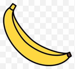 Outlined Banana Graphic - Clip Art Emoji