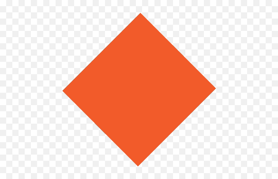 Large Orange Diamond Emoji For Facebook Email Sms - Triangle,Diamond Emoji