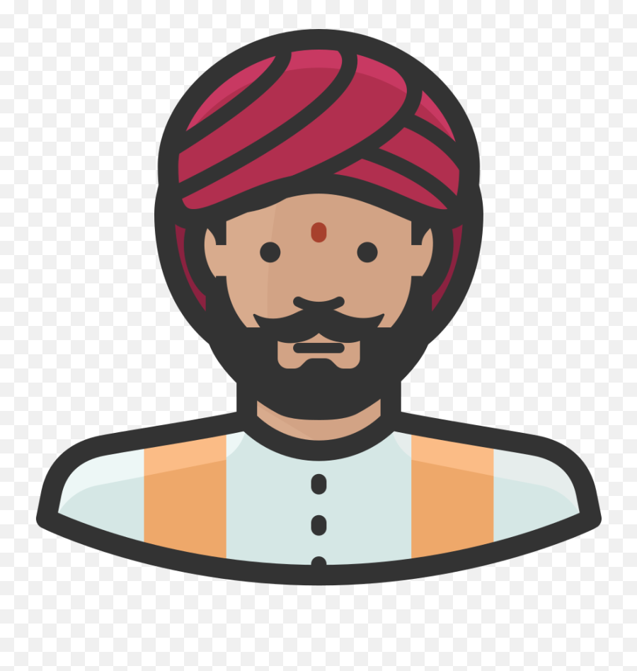Indian Man Icon - Indian Man Icon Emoji,Indian Emoji