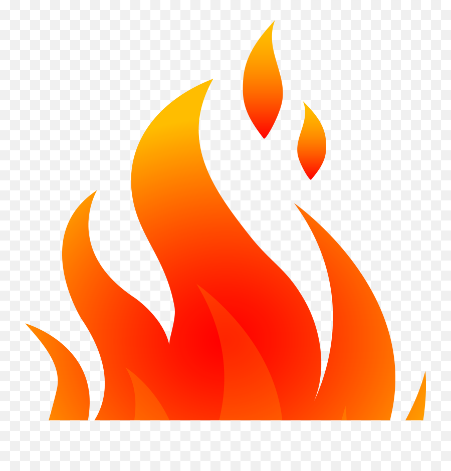 Clipart Flames Fire Trail Transparent - Cartoon Transparent Fire Gif Emoji,Fire Emoji Twitter