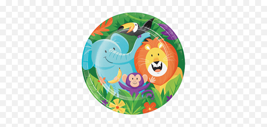 Party Supplies Decorations At Wollongong - Jungle Safari Party Plates Emoji,Emoji Loot Bags