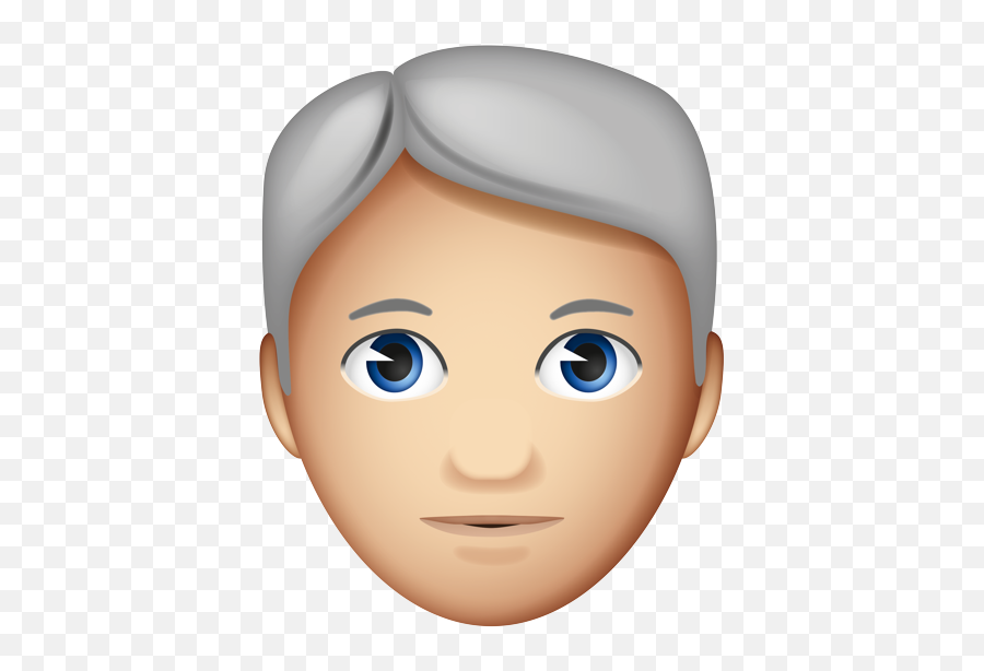 White Hair - Gray Haired Man Emoji,White Man Emoji