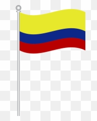 Flag Of Colombia World Free Vector Graphics - Colombian On Pole Png Emoji
