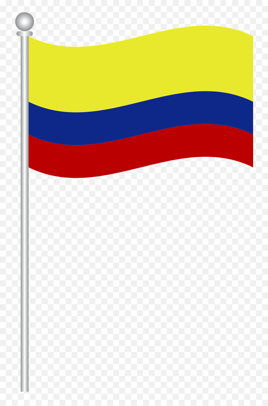 Flag Of Colombia Flag Colombia World Free Vector Graphics - Colombian Flag On Pole Png Emoji,Colombian Flag Emoji