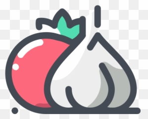 Tomato And Garlic Icon - Free Download Png And Vector Tomato Icon Png Emoji,Tomato Emoji