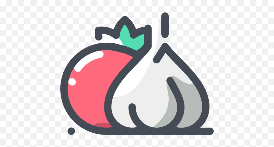 Tomato And Garlic Icon - Free Download Png And Vector Tomato Icon Png Emoji,Tomato Emoji