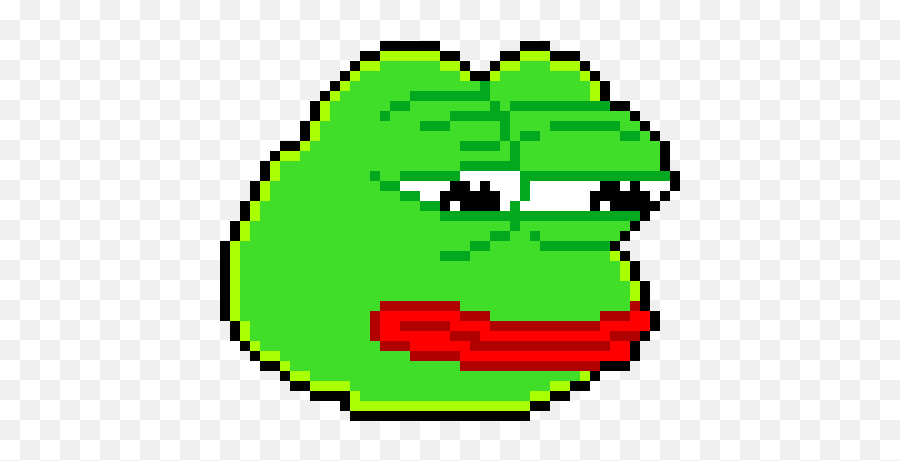 Pepe The Frog Meme Pixel Art Maker - Pixel Pepe The Frog Emoji,Emoticon Meme