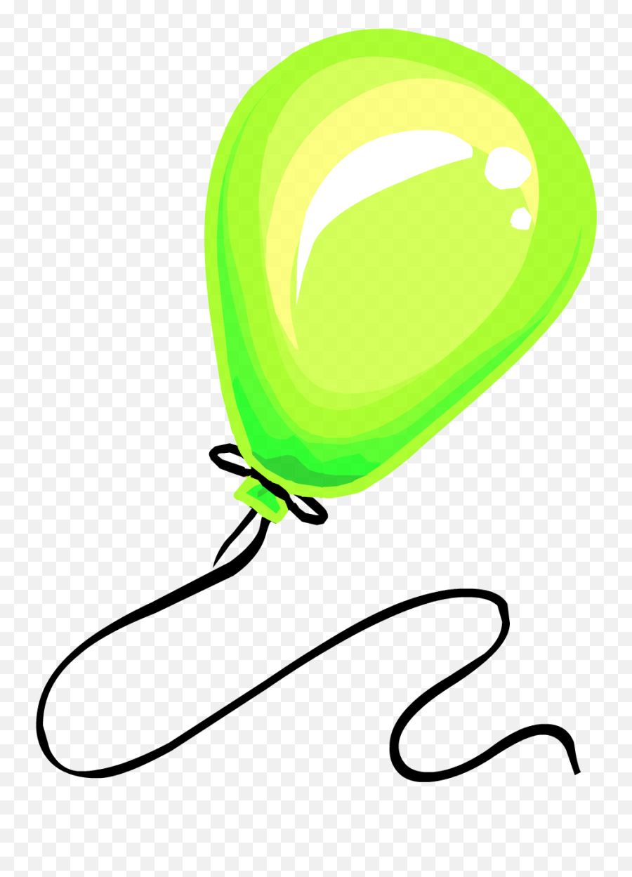 Download Green Balloon - Club Penguin Lemon Balloon Full Cartoon Green Balloon Png Emoji,Lemon Emoji Png