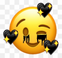 Emoji Blackhearts Sticker - Emoji Tumblr Transparent Png,Super Emoji