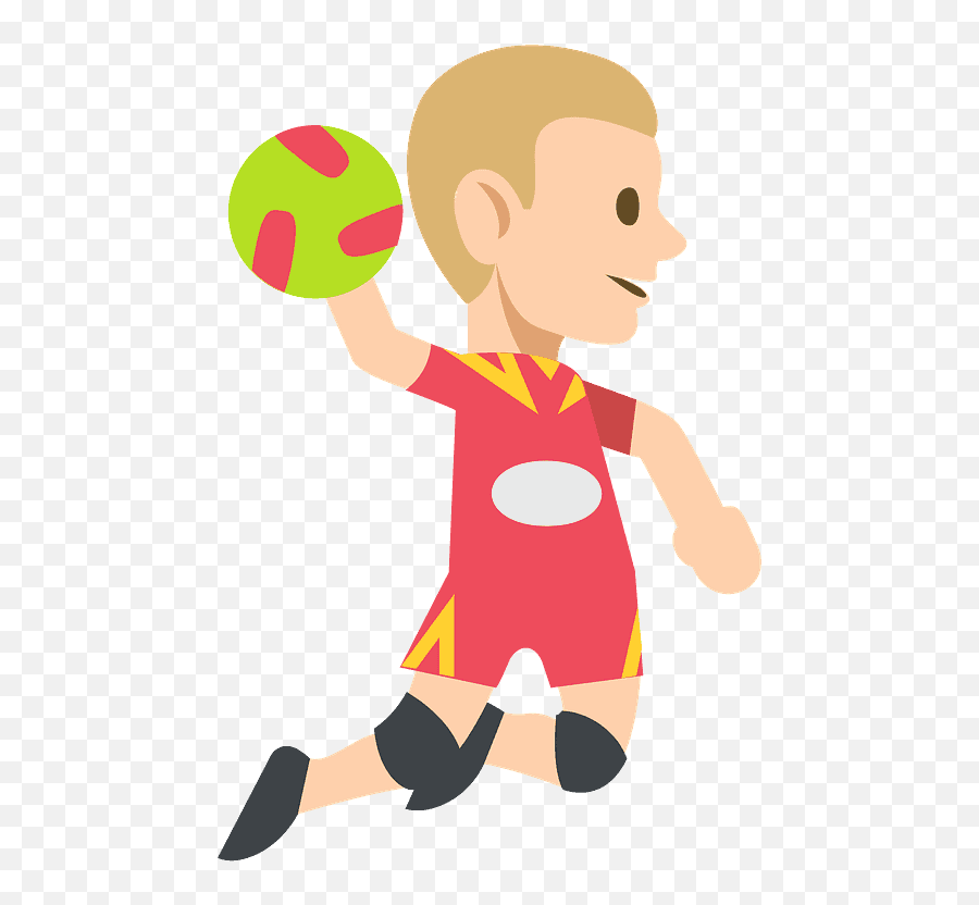 Person Playing Handball Emoji Clipart - Dibujos Animados De Balonmano,Soccer Emojis
